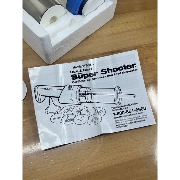 Vintage Super Shooter Cordless Cookie Press Model 80000 Hamilton Beach - Picture 7 of 9